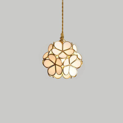 Glass Petal Droplight Pendant Light