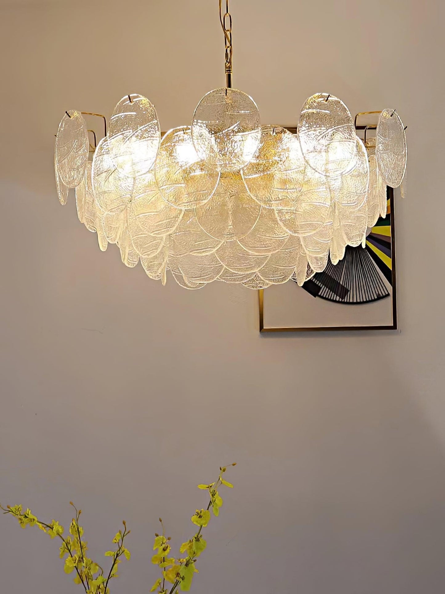 Glass Disc Ceiling fixture Chandelier