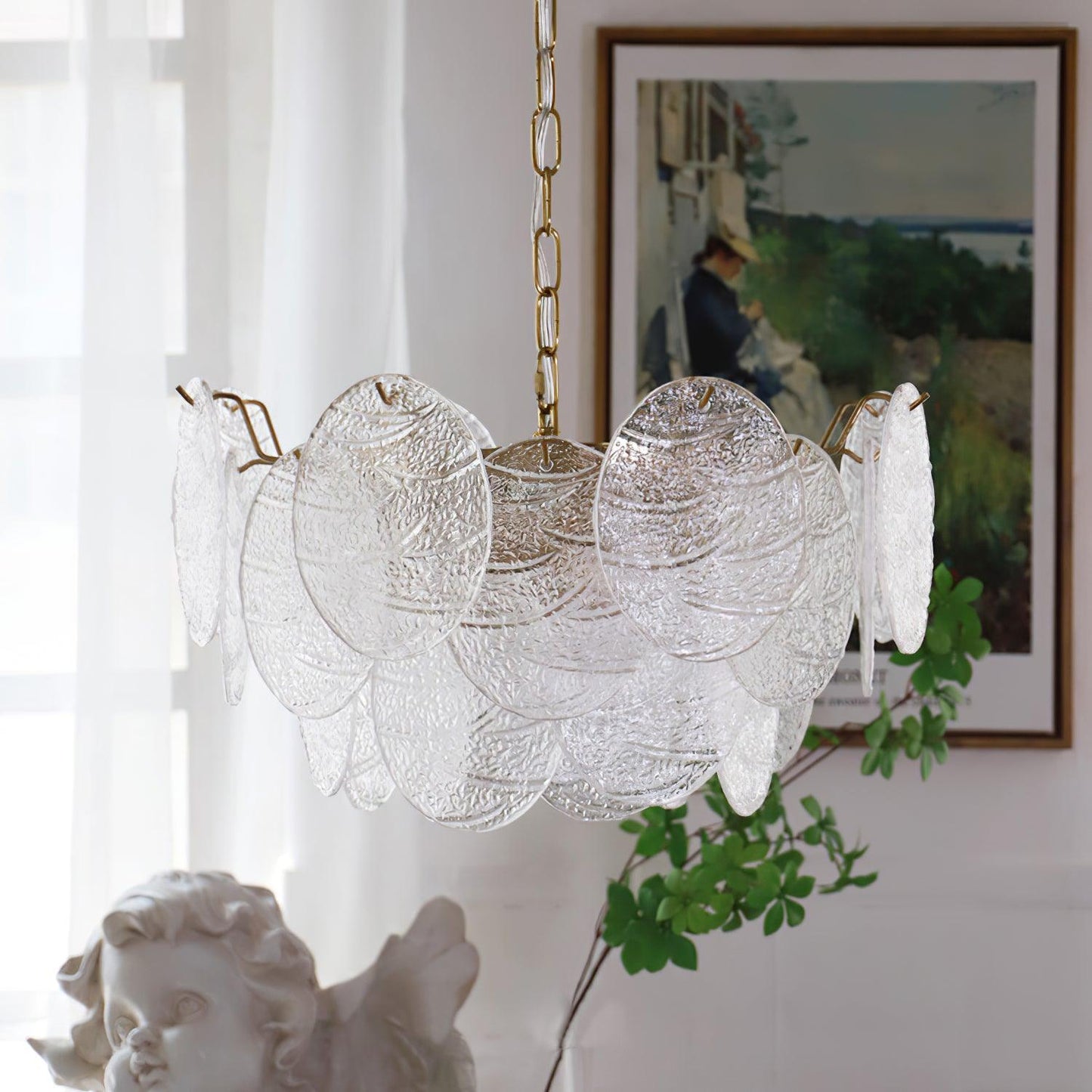 Glass Disc Ceiling fixture Chandelier