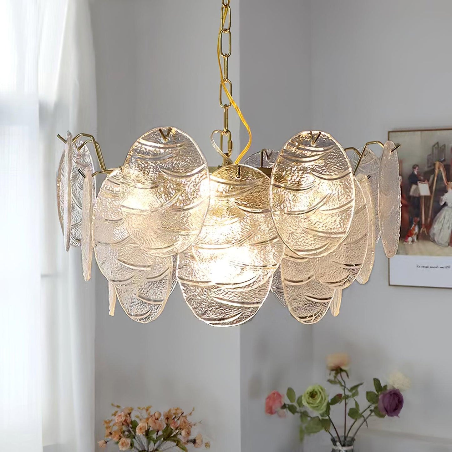 Glass Disc Ceiling fixture Chandelier