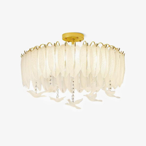 Glass Feather Ceiling fixture Ceiling Light