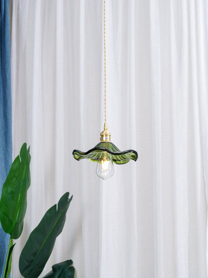 Glass Hibiscus Flower Hanging light Swag Light