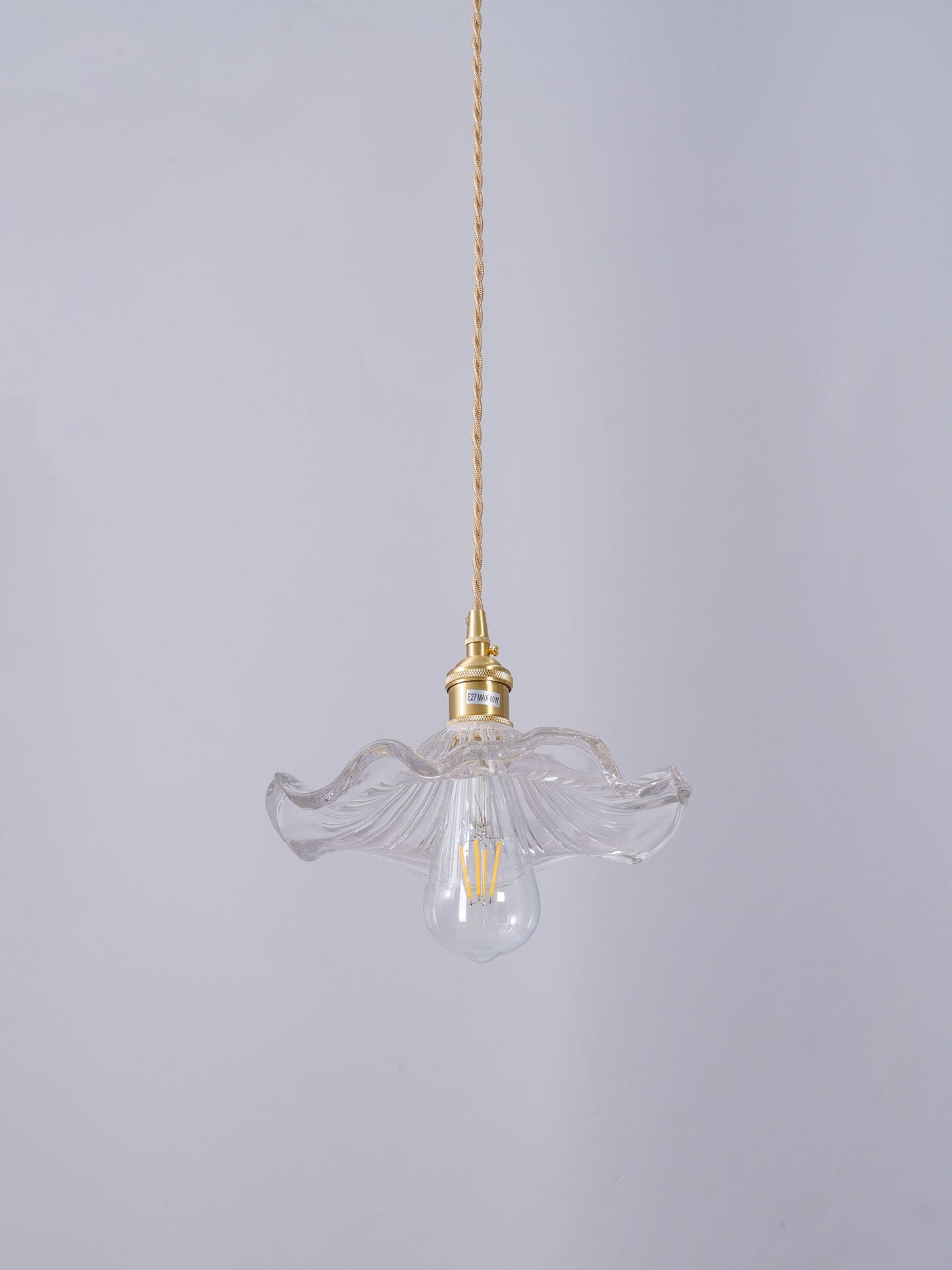 Glass Hibiscus Flower Droplight Pendant Light