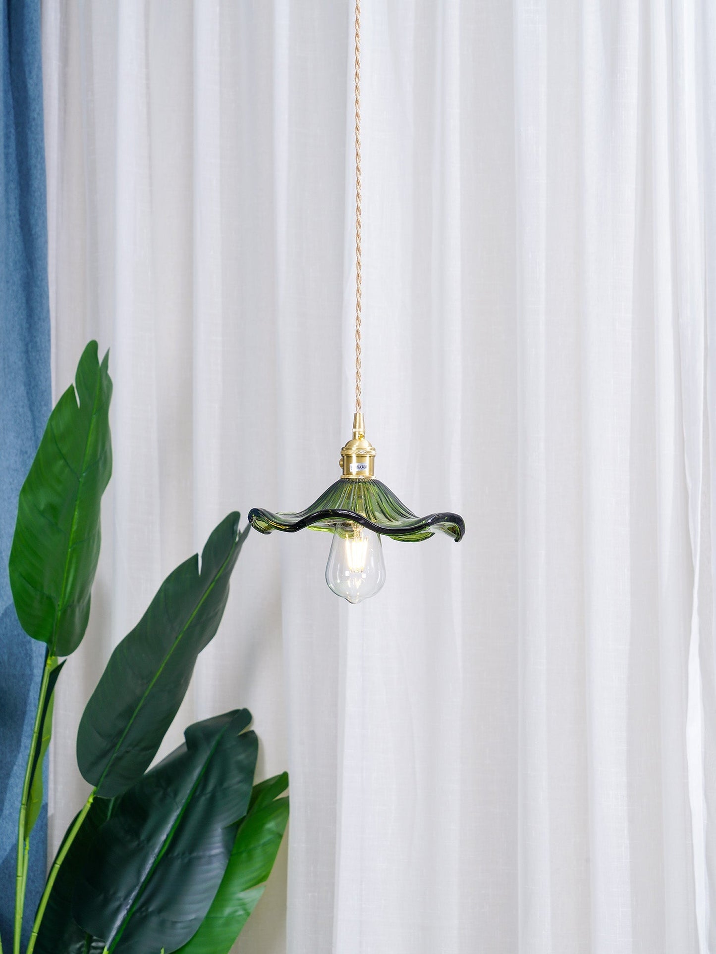 Glass Hibiscus Flower Hanging light Swag Light