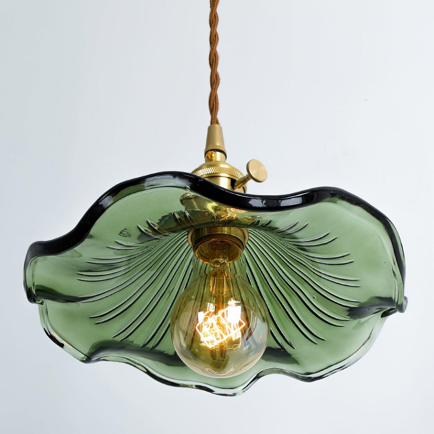 Glass Hibiscus Flower Droplight Pendant Light