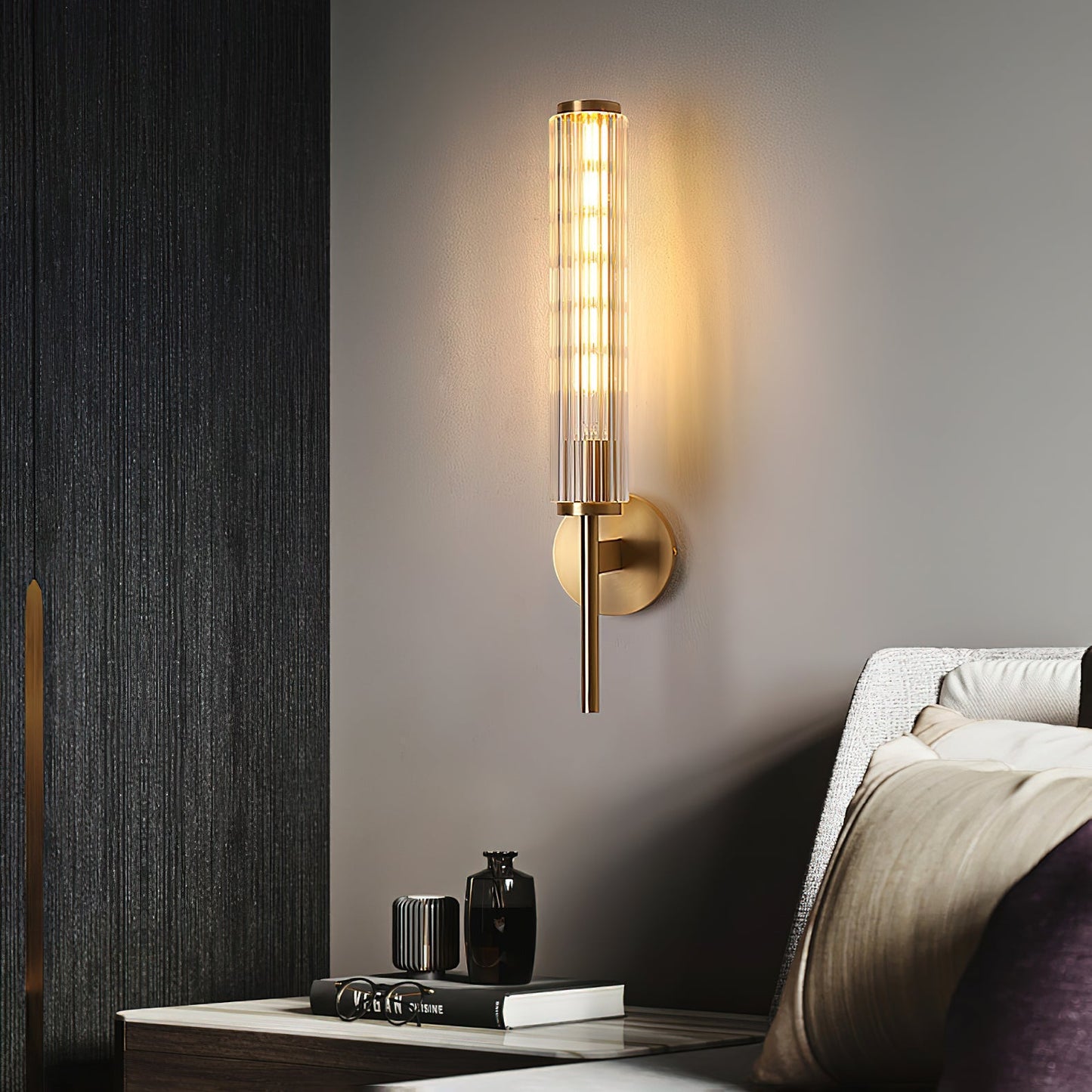 Glass Linear Brass Wall-mounted lamp Wall Light