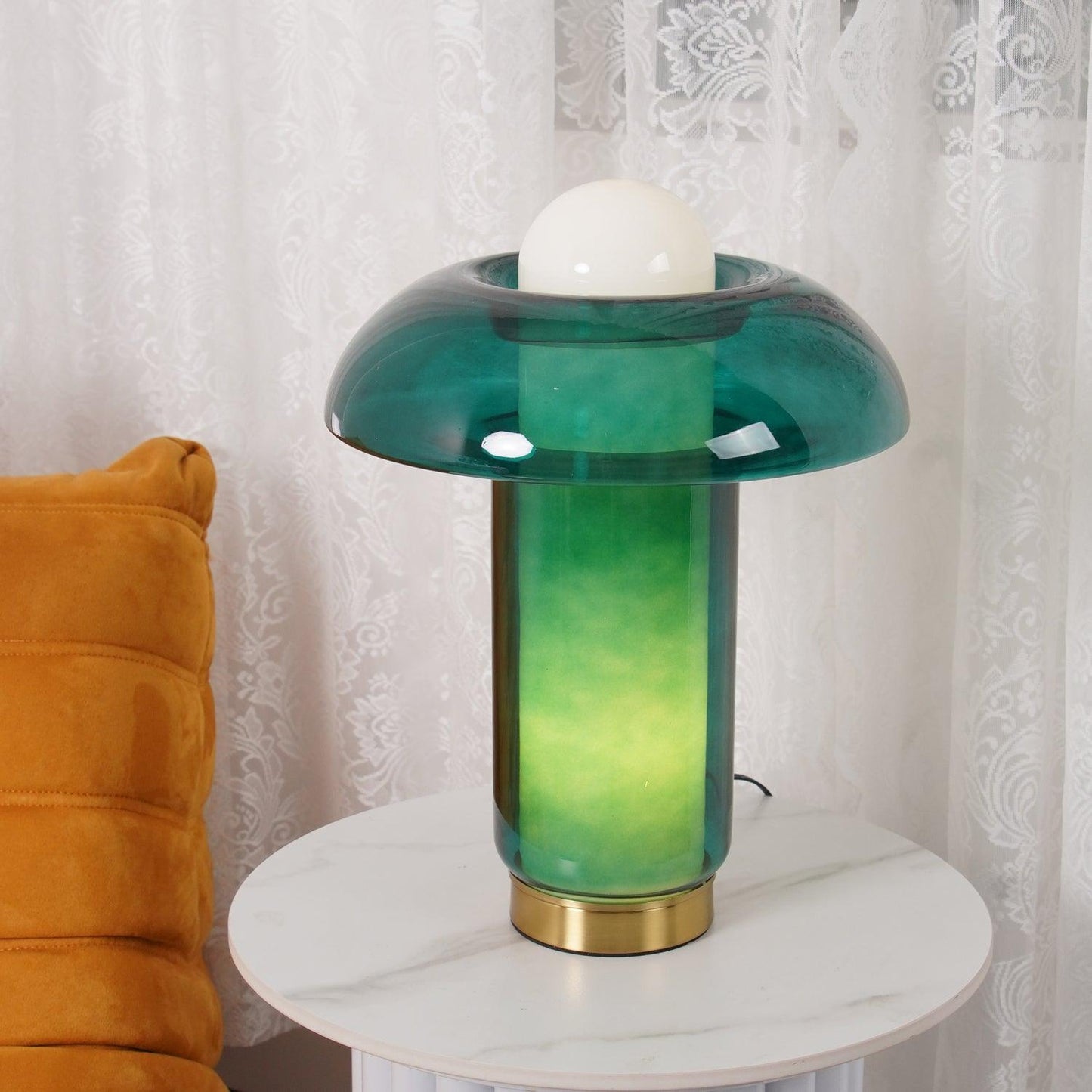 Glass Mushroom Nightstand lamp Table Lamp