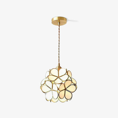 Glass Petal Droplight Pendant Light