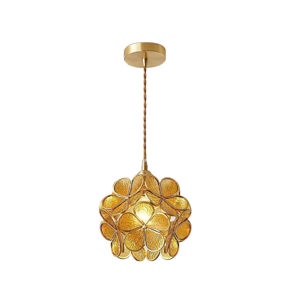 Glass Petal Droplight Pendant Light