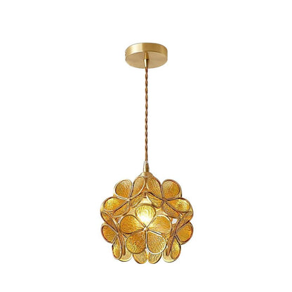 Glass Petal Droplight Pendant Light