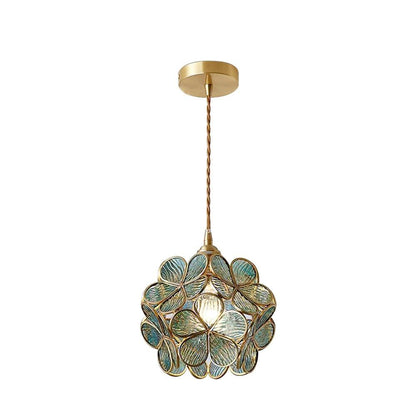 Glass Petal Droplight Pendant Light