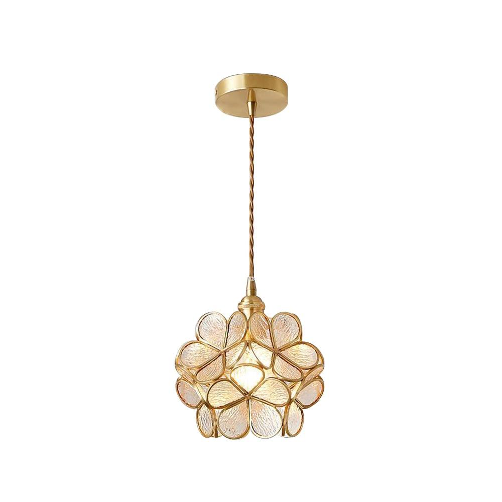 Glass Petal Droplight Pendant Light