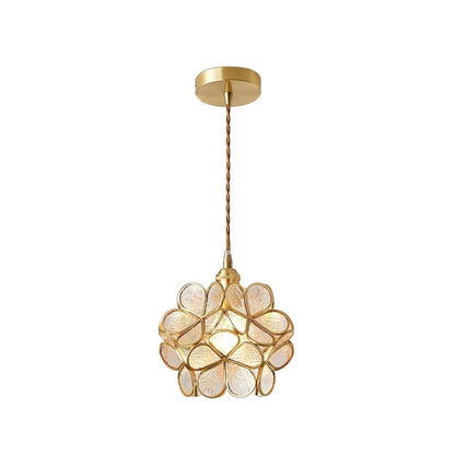 Glass Petal Droplight Pendant Light