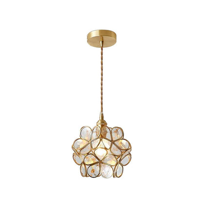 Glass Petal Droplight Pendant Light