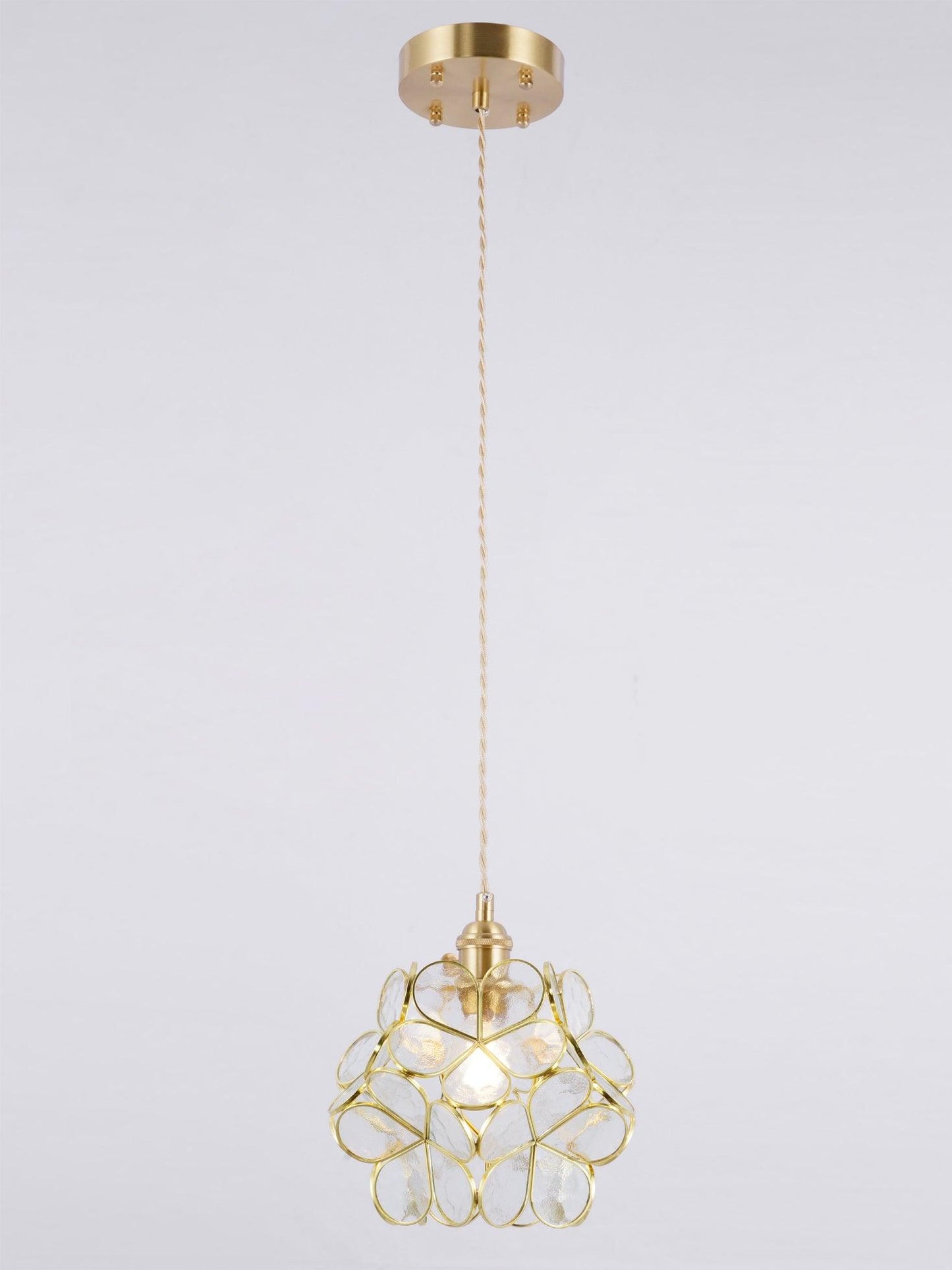 Glass Petal Droplight Pendant Light