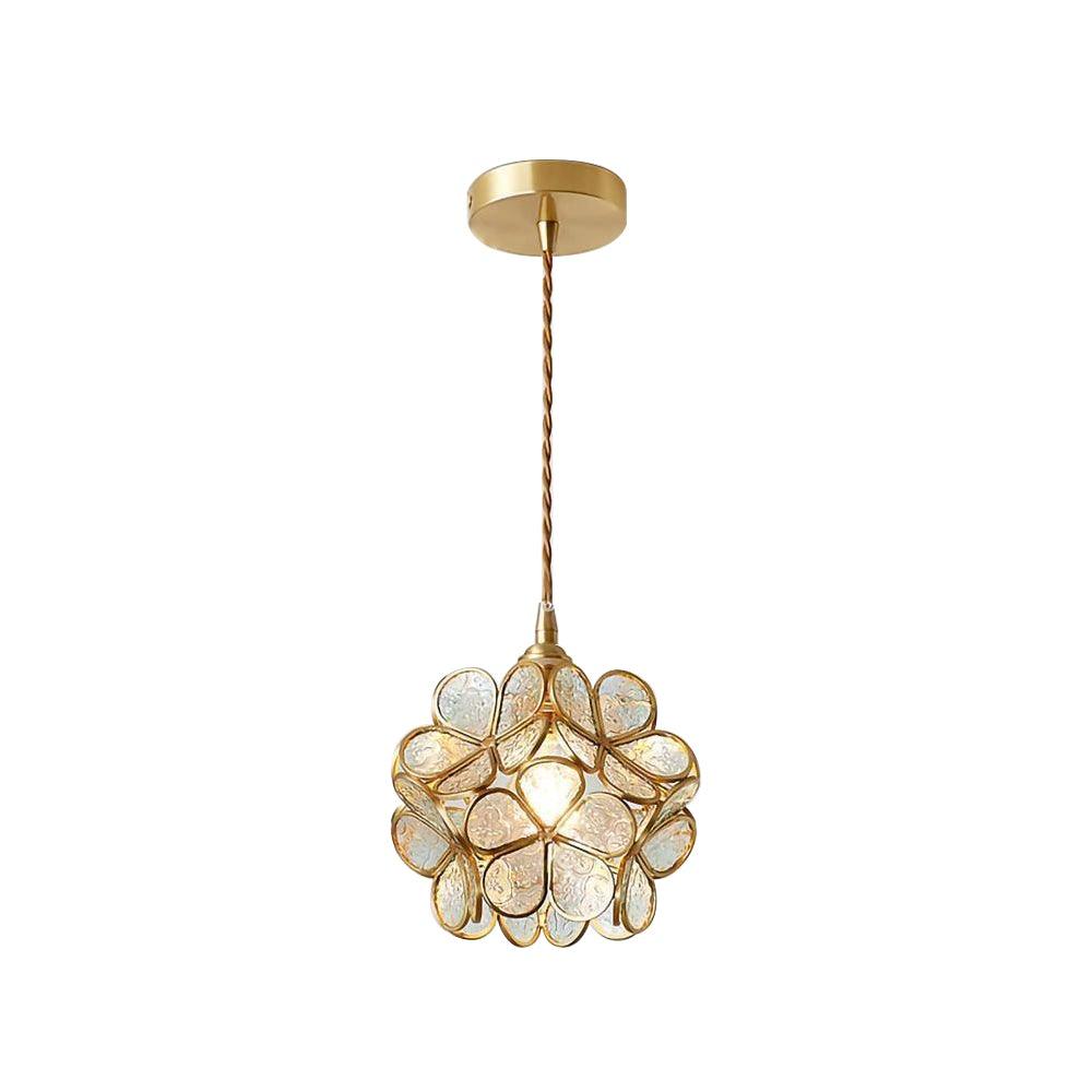 Glass Petal Droplight Pendant Light