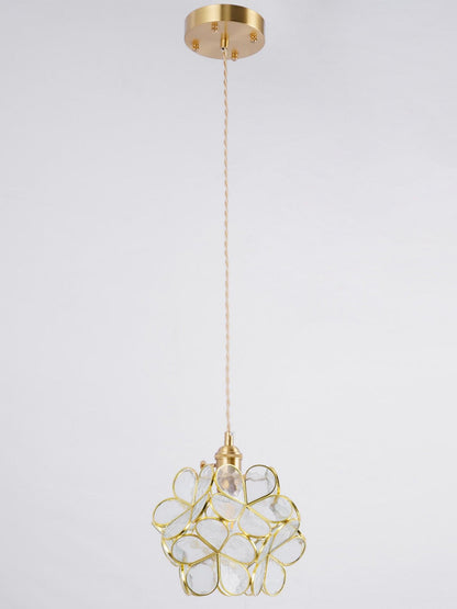 Glass Petal Droplight Pendant Light