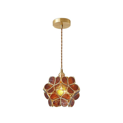 Glass Petal Droplight Pendant Light