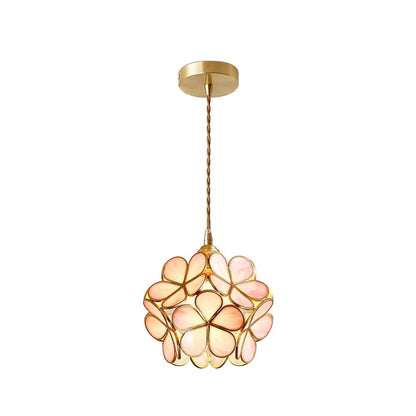 Glass Petal Droplight Pendant Light