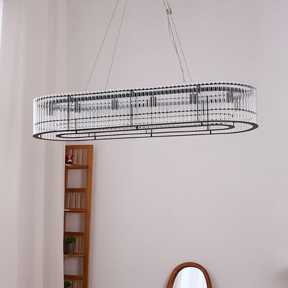 Glass Tube Ring Pendant light Chandelier