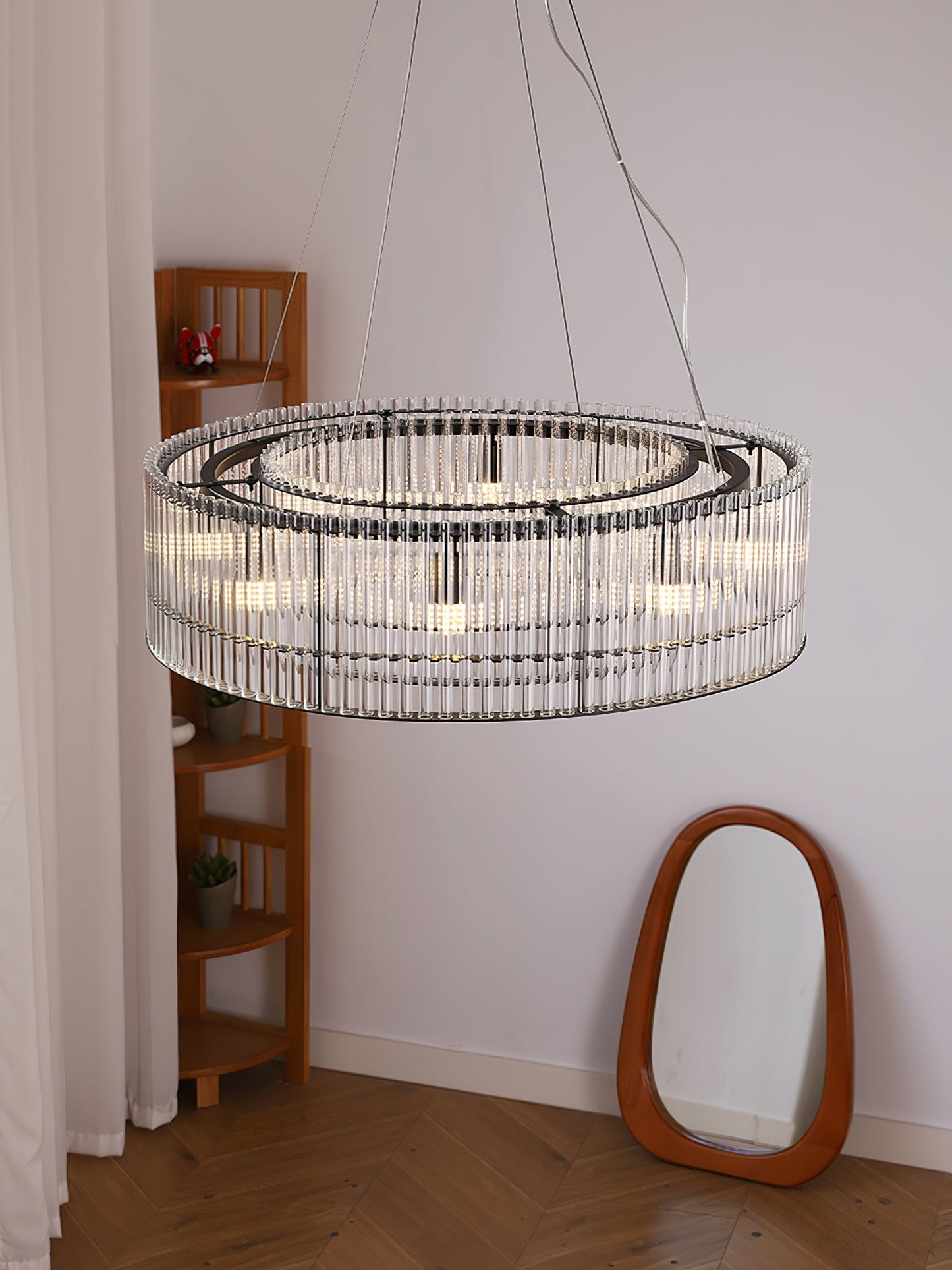 Glass Tube Ring Pendant light Chandelier