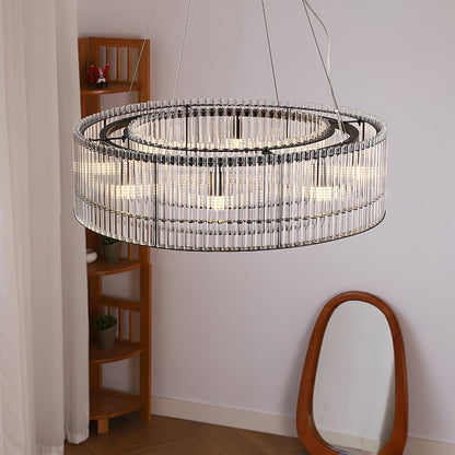 Glass Tube Ring Pendant light Chandelier