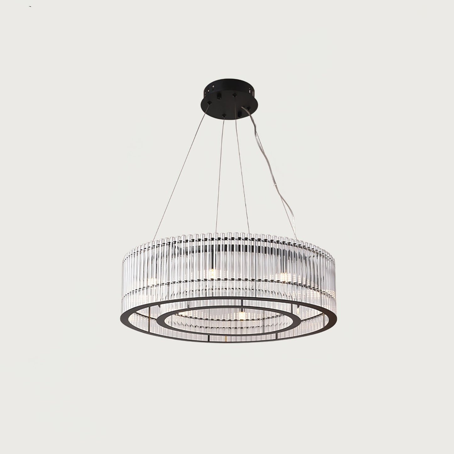 Glass Tube Ring Pendant light Chandelier