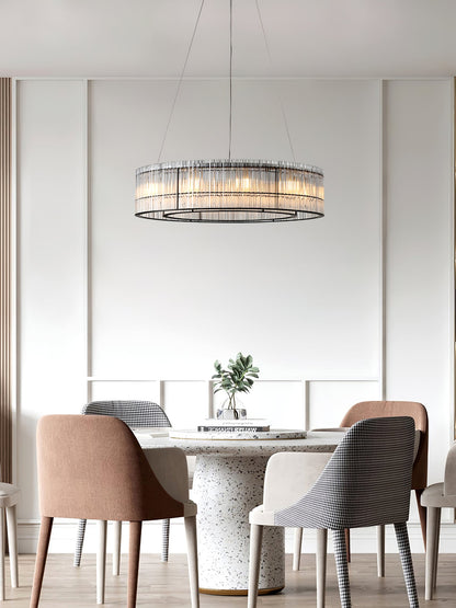 Glass Tube Ring Pendant light Chandelier