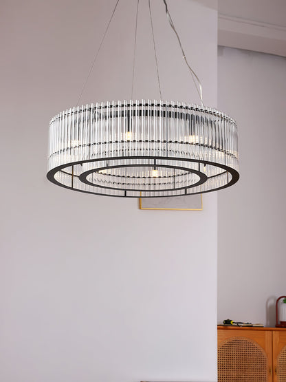 Glass Tube Ring Pendant light Chandelier