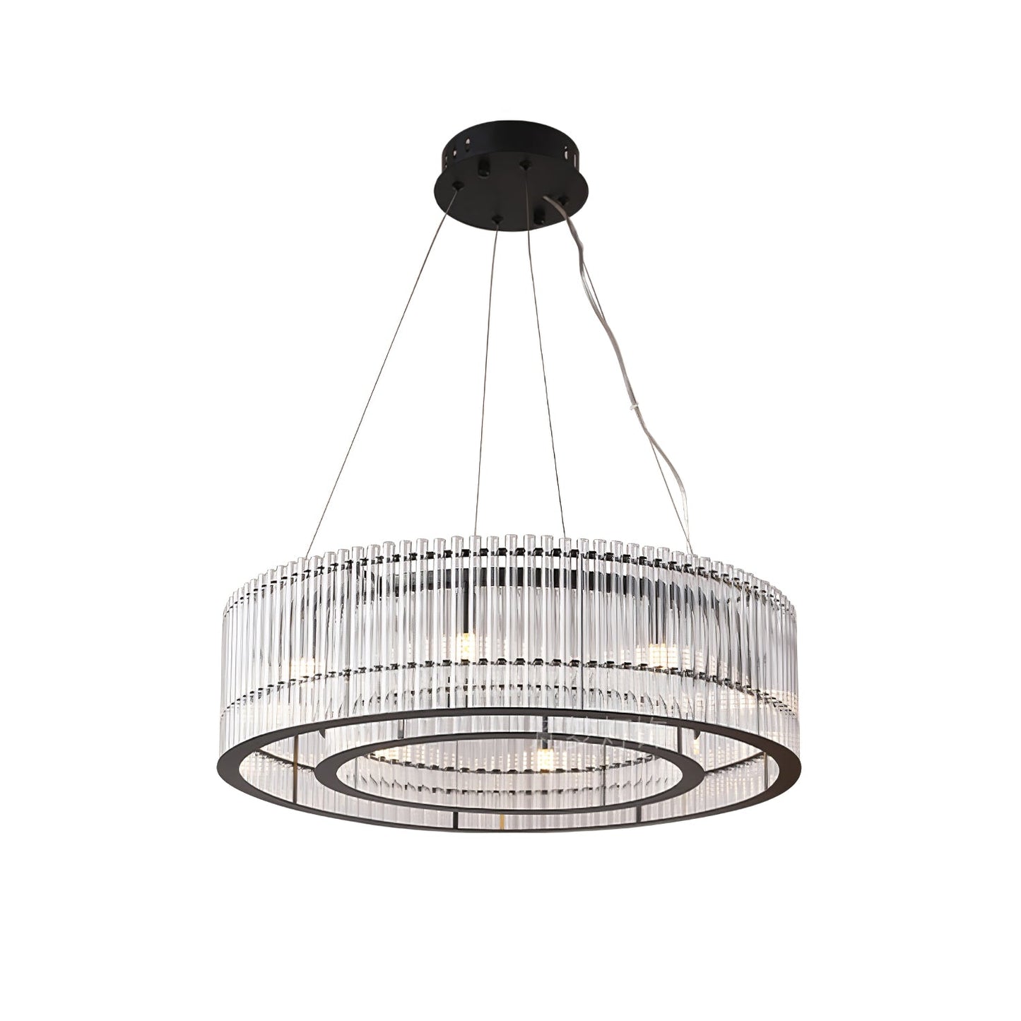 Glass Tube Ring Pendant light Chandelier