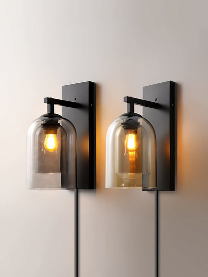 Glass Tubular Plug-in Wall light Wall Lamp