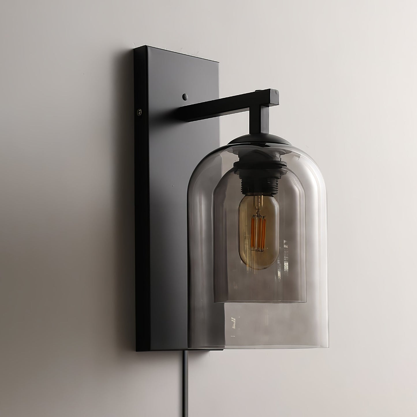 Glass Tubular Plug-in Wall light Wall Lamp