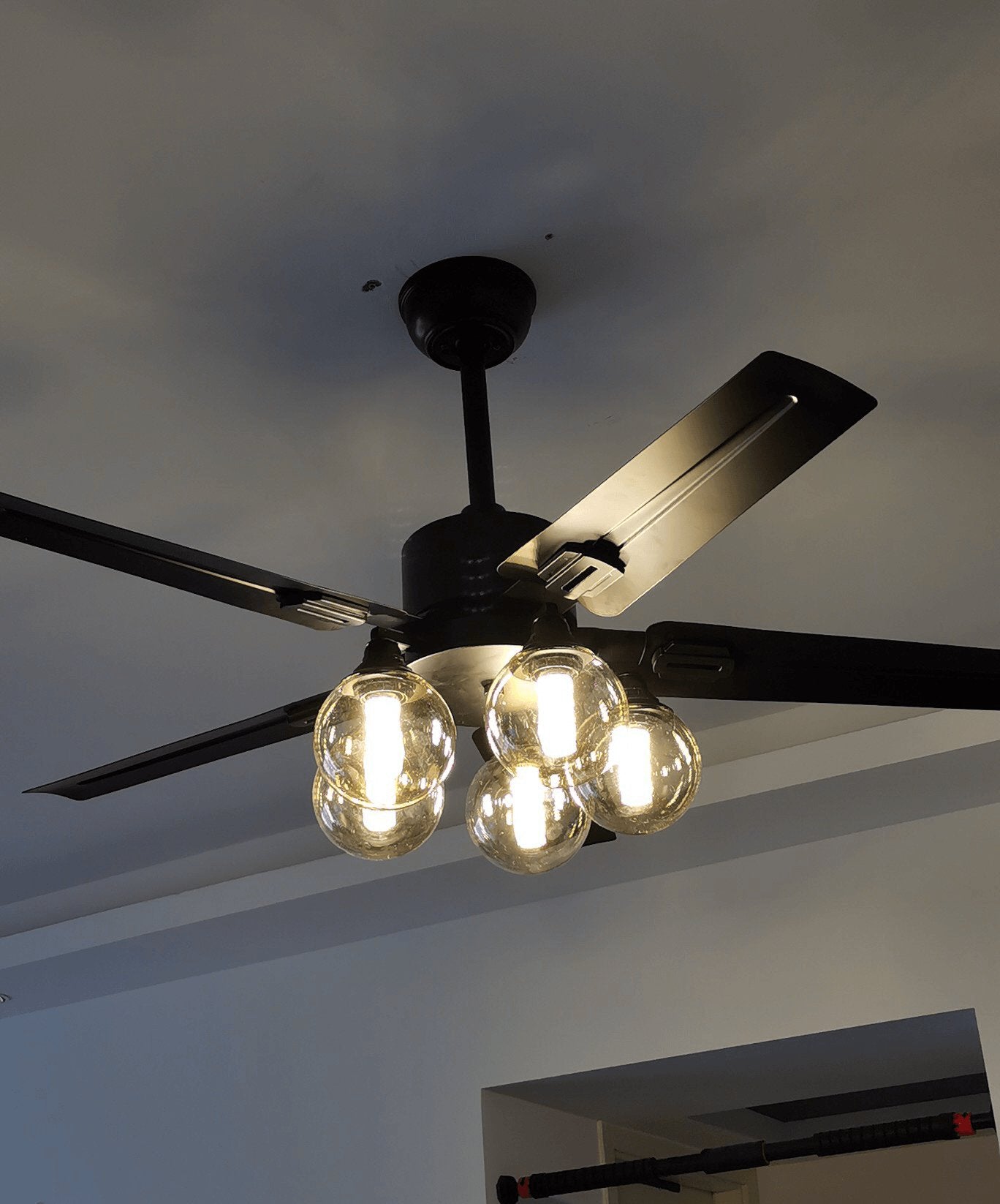 Black Vintage Overhead fixture Ceiling Fan