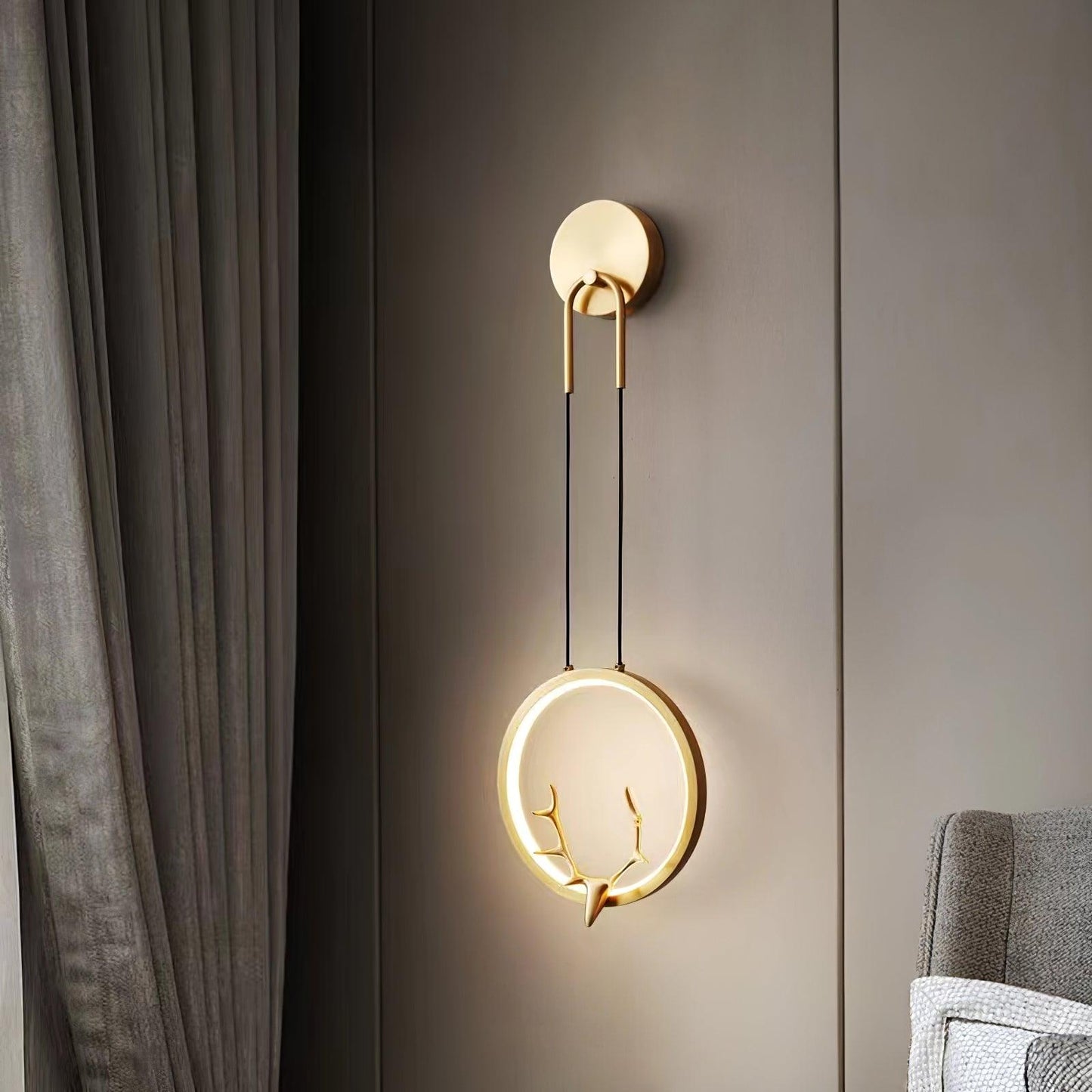 Golden Antler Bracket light Wall Light