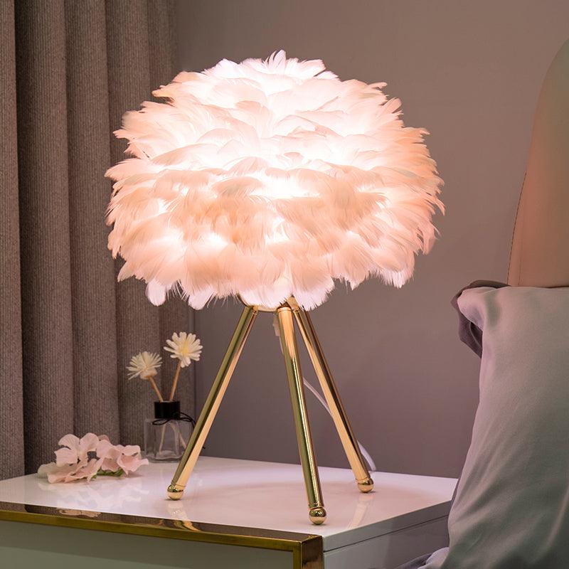 Goose Feather Accent lamp Table Lamp