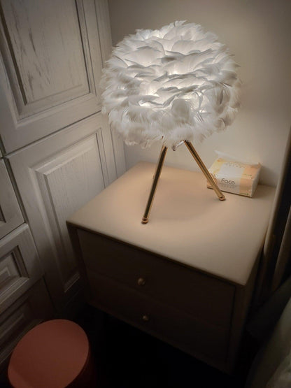 Goose Feather Accent lamp Table Lamp