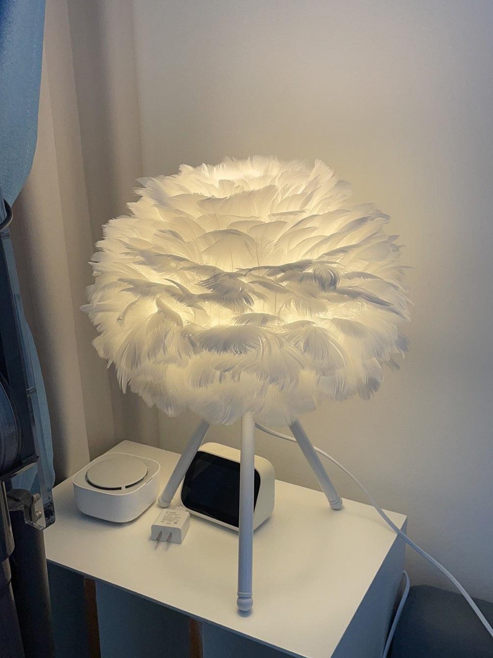 Goose Feather Accent lamp Table Lamp