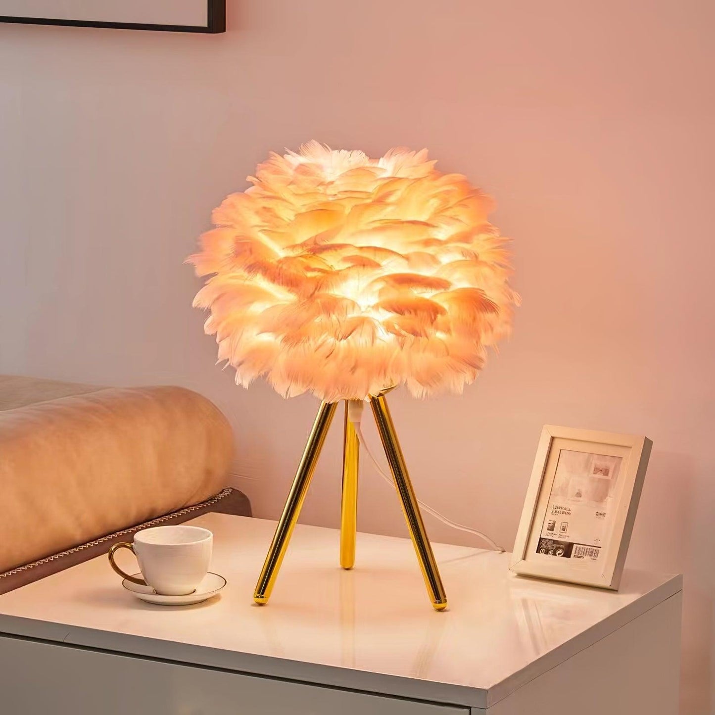 Goose Feather Accent lamp Table Lamp