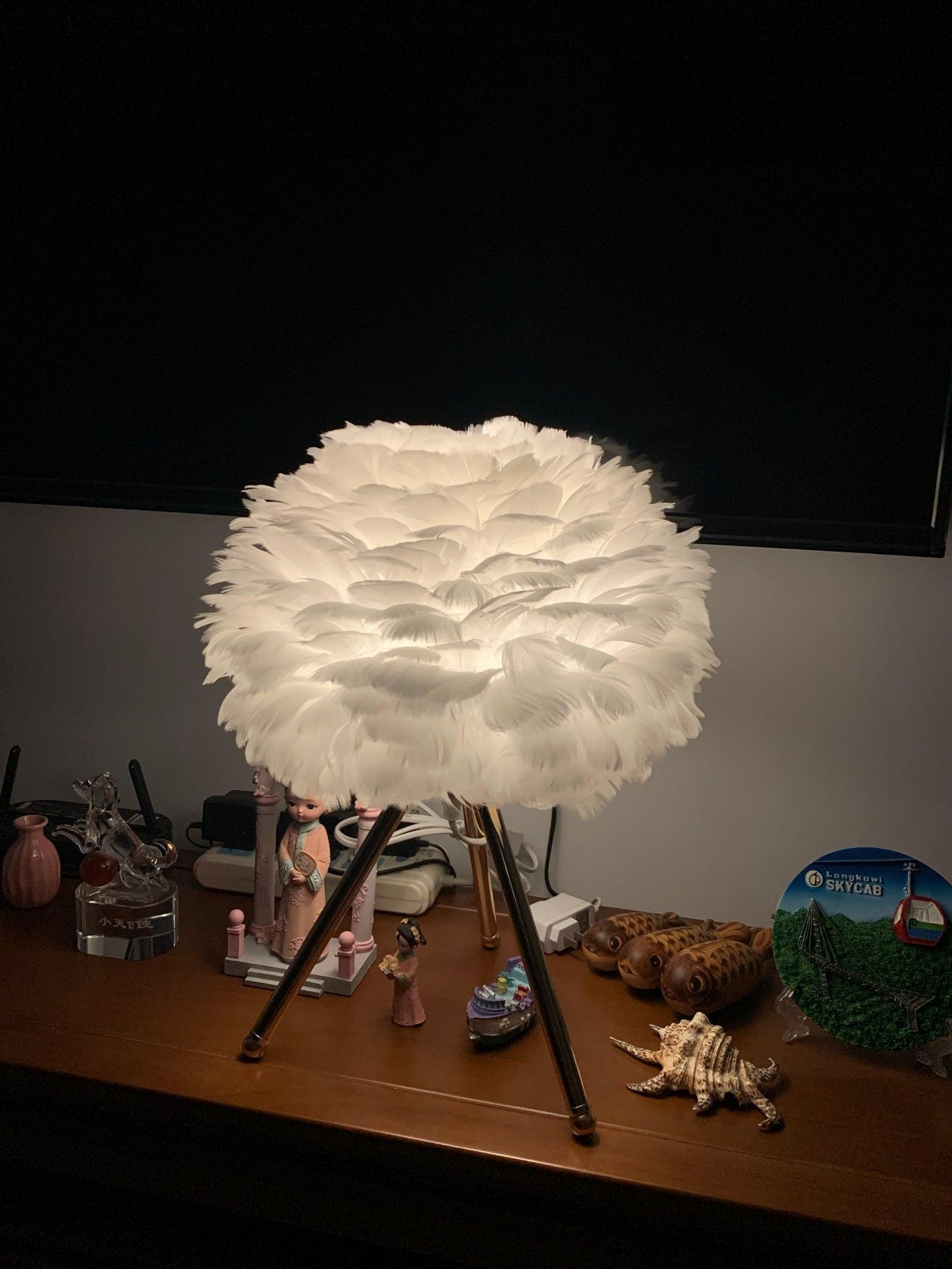 Goose Feather Accent lamp Table Lamp