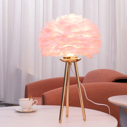 Goose Feather Accent lamp Table Lamp