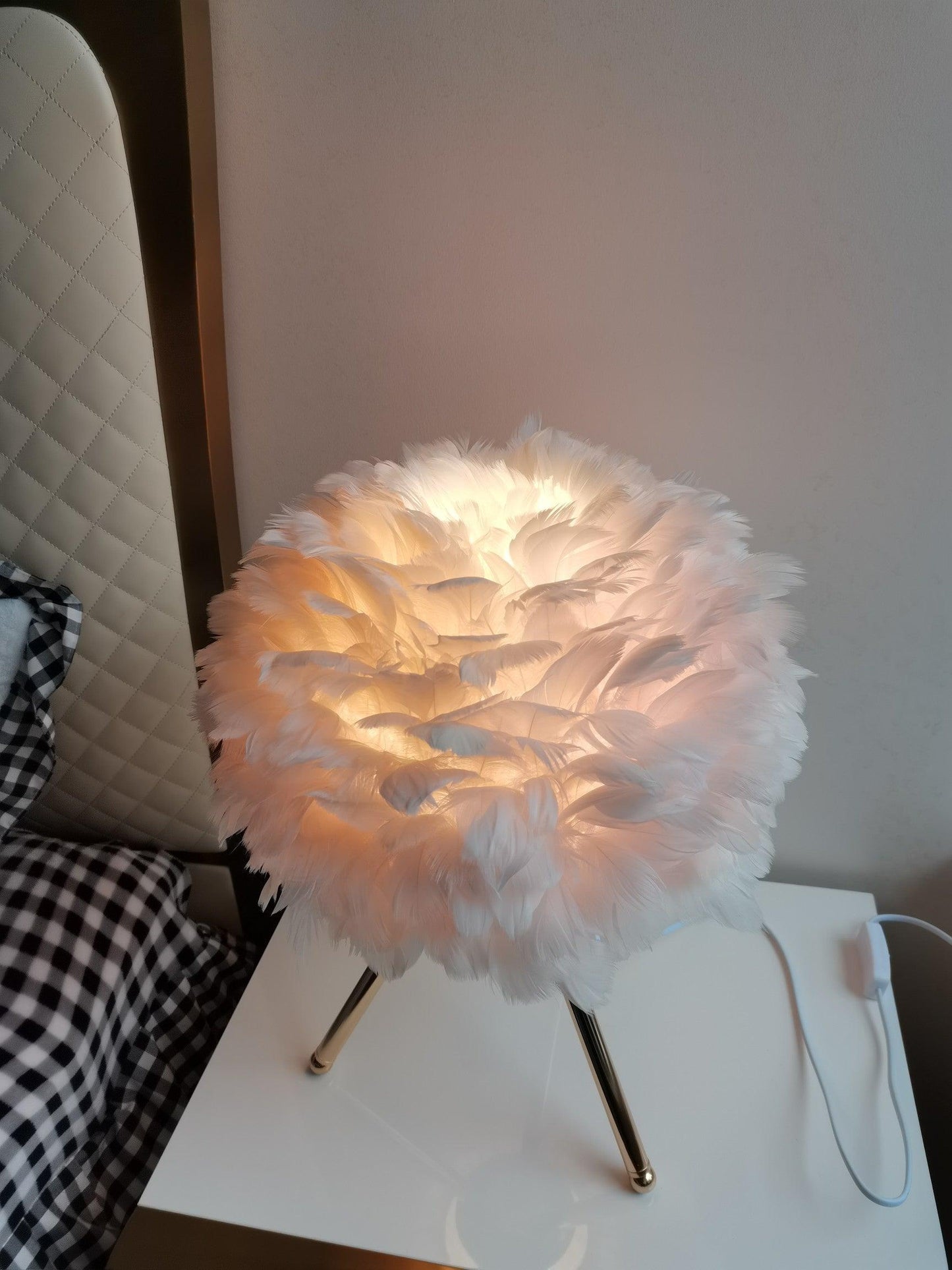 Goose Feather Accent lamp Table Lamp