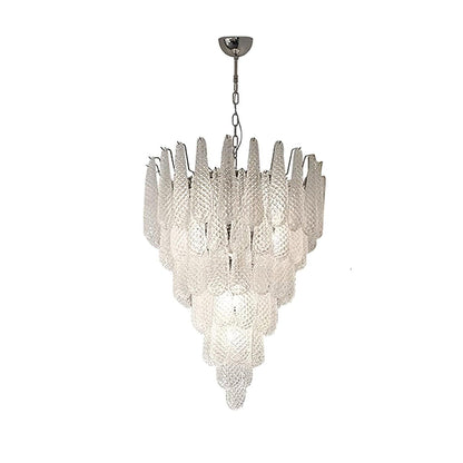 Grid Glass Waterfall Electrolier Chandelier