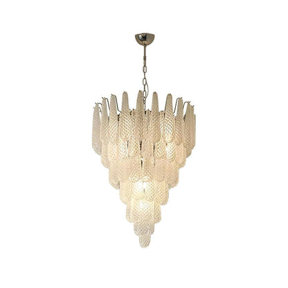 Grid Glass Waterfall Electrolier Chandelier