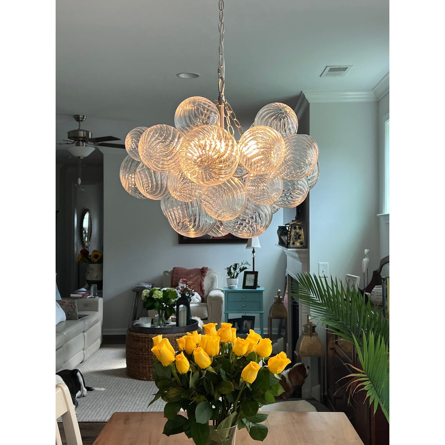 Glass Ball Bubbles Electrolier Chandelier