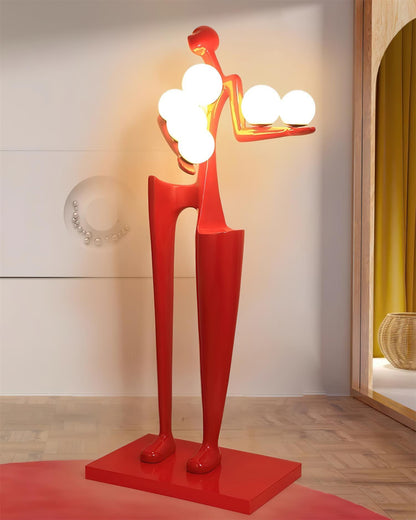 Guardian Sculpture Torchiere Lamp Floor Lamp