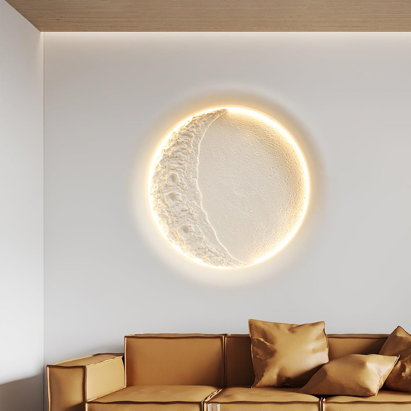 Gypsum Moon Bracket light Wall Lamp