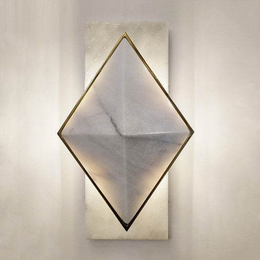 Art Deco Natural Marble Wall Sconce