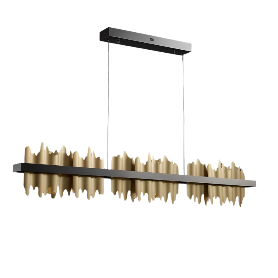 Nera Brushed Brass Dining Room Chandelier