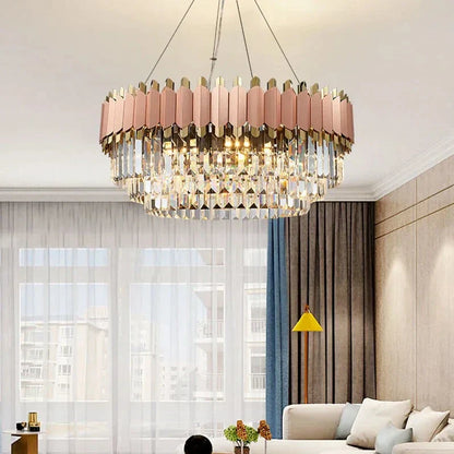 Gio Rose Gold Modern Chandelier