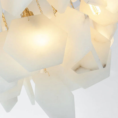 Moonshade Natural Marble Modern Chandelier